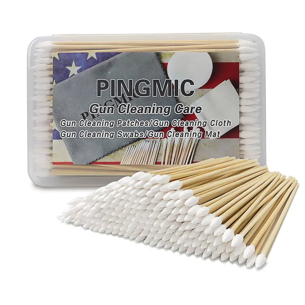 China Factory Directly Supply 500 pcs Bamboo Stick Disposable Industrial Cotton Swabs Pointed Head