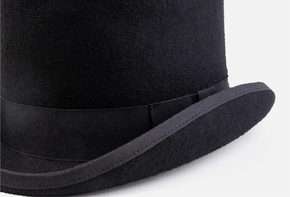 Custom Made Black Magician Butler Formal Costume Hats Docker Hat Ribbon for Bow Customized Top Hat Recommend Home Use Formal YC