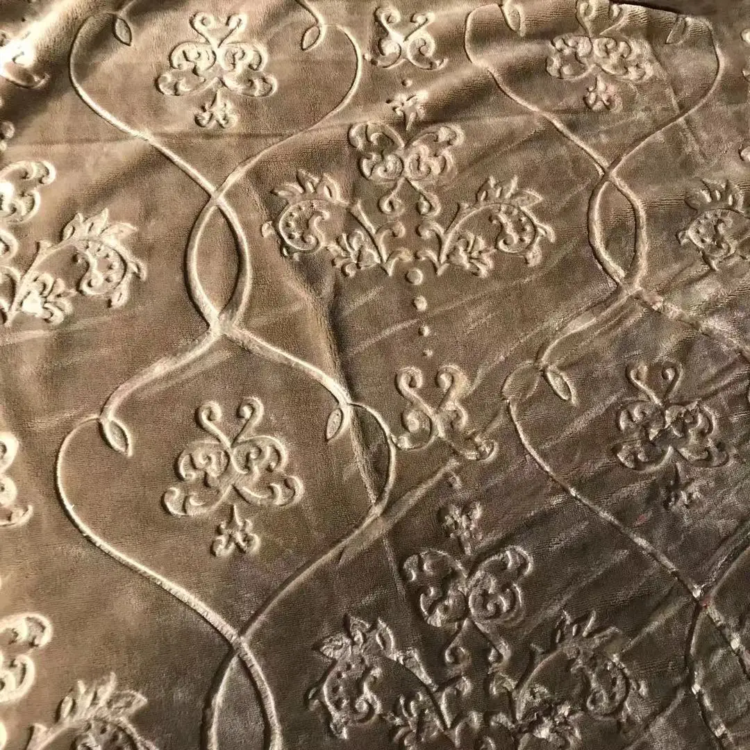 Pakistan Indonesia Export hot sale 3D embossing upholstery flannels fabric