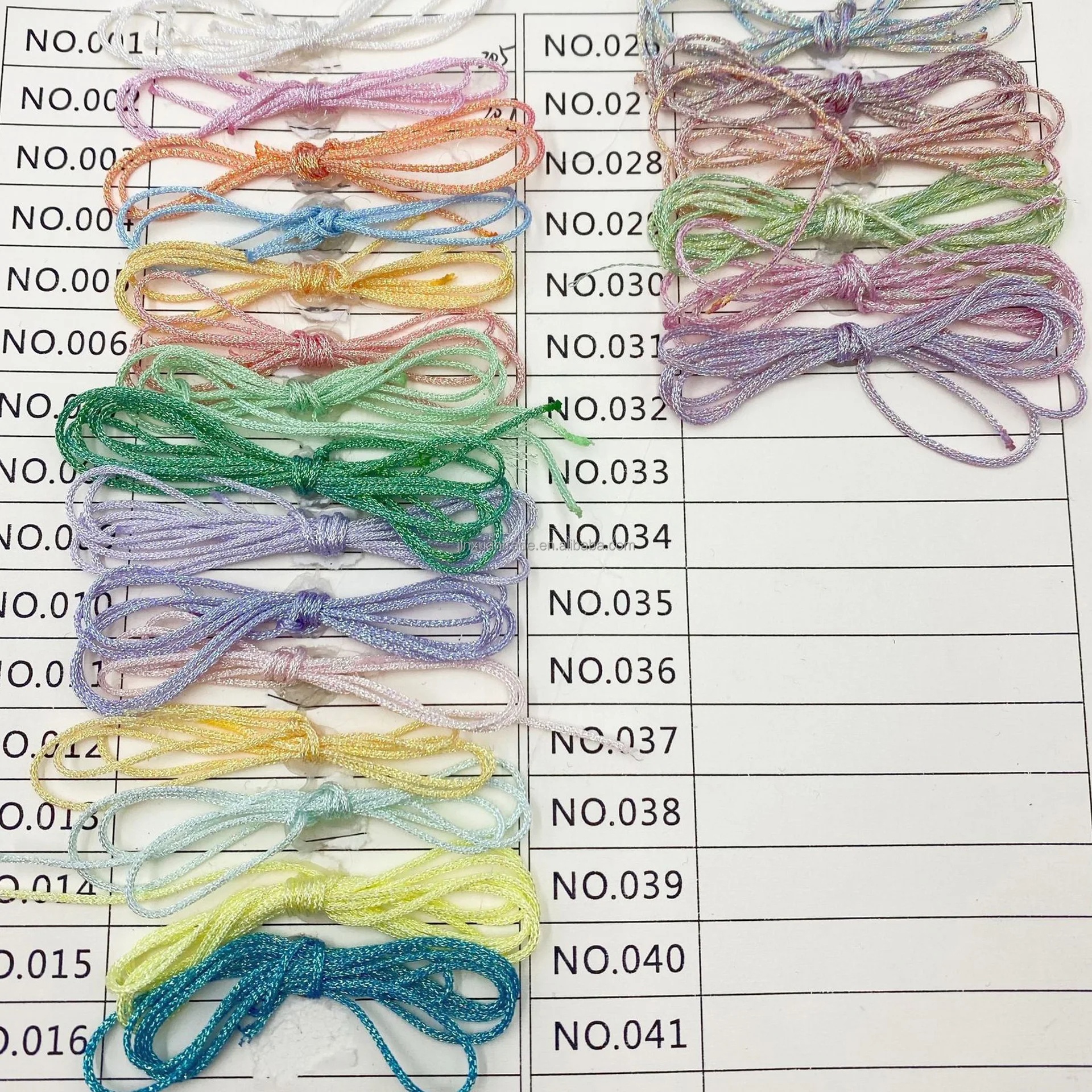 1mm Polyester Metallic Thread Bracelet DIY Jewelry String,Glitter Cord,Beading Wrap Yarn Beads Metallic Passing Cord