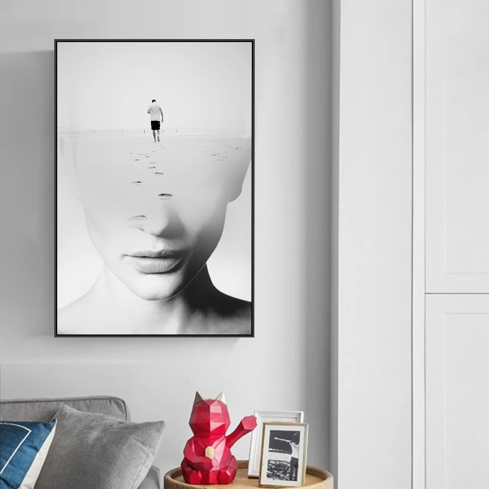 Modern fashion nordic style framed poster canvas print wall art pictures