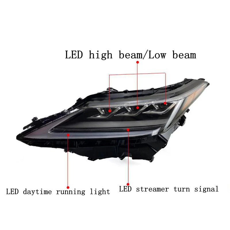 New for Lexus RX headlight assembly modified matrix LED headlights with low streamer and higher three-eye headlights