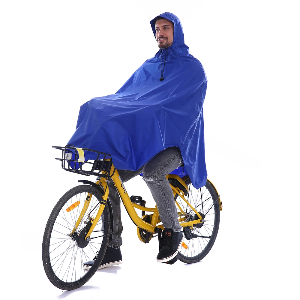 Adult Motorcycle Rain Coat Jacquard Fabric Raincoat Cloak Rain Cape Riding Rain Poncho