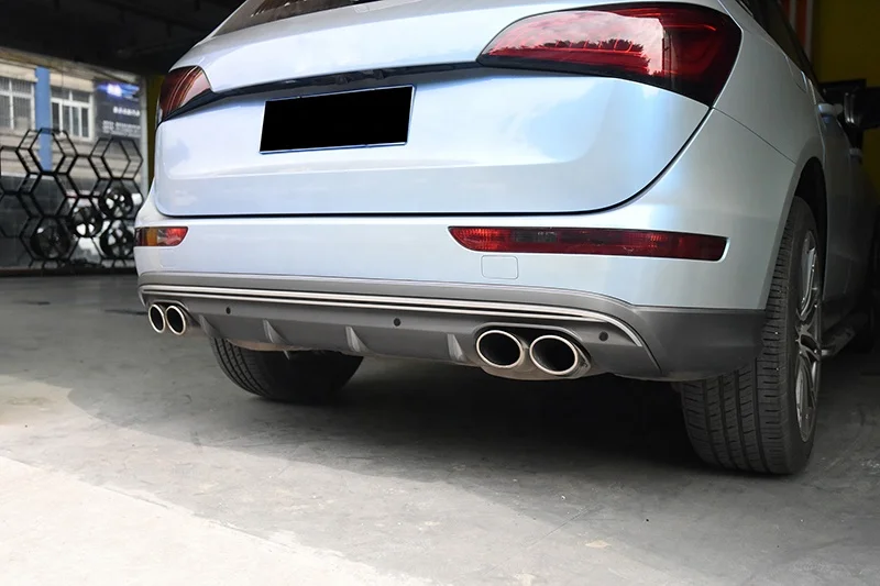 2008-2017 Factory Auto Parts ABS Material Rear Diffuser with tail pipes For Audi Q5 SQ5 Sports version Rear Bumper Facelift