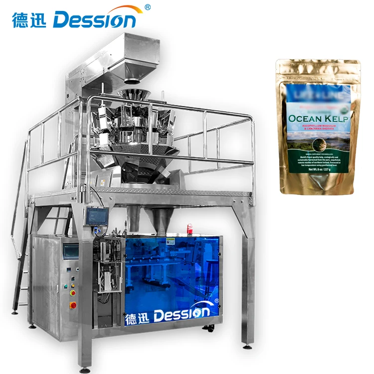 Automatic 227g kelp pouch filling machine seaweed snack doypack premade zipper bag packing and sealing machines