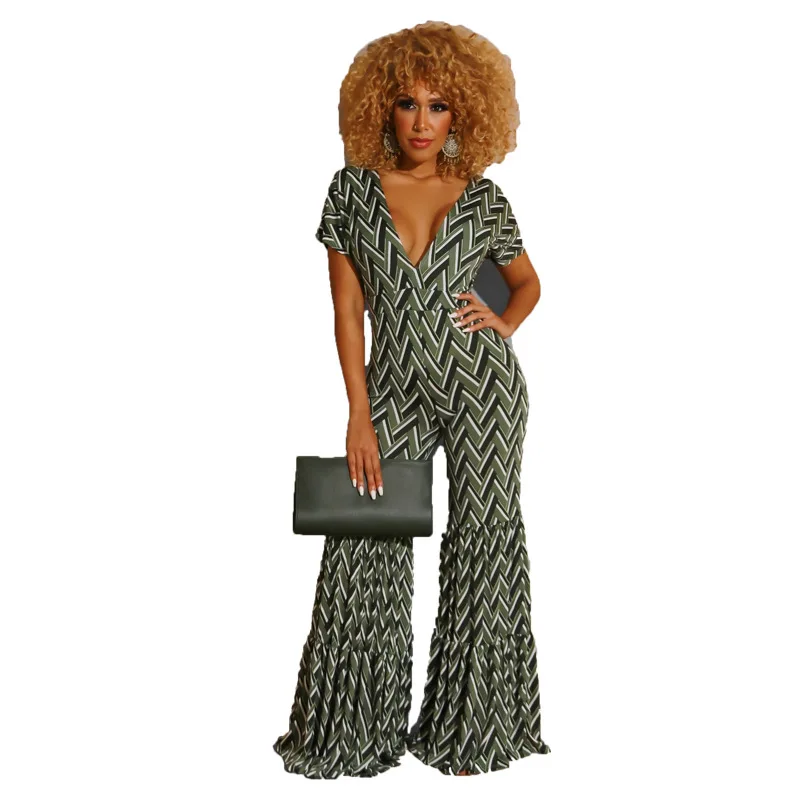 Various wearing fashionable sleeveless african pattern jump suits for women