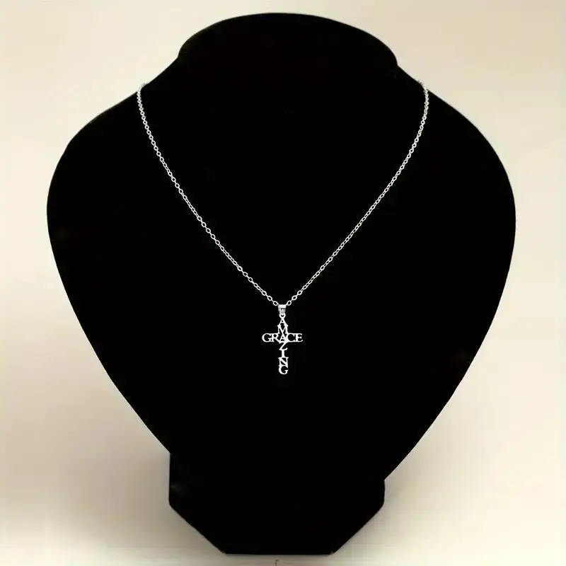2024 New Fashion Amazing Grace Necklace Amazing Grace Necklace Men Stainless Steel Christian Jewelry necklaces