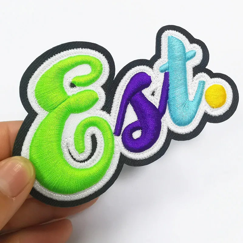 Embroidered 3D puff patch for hats, custom heat transfer 3d puff hat patches