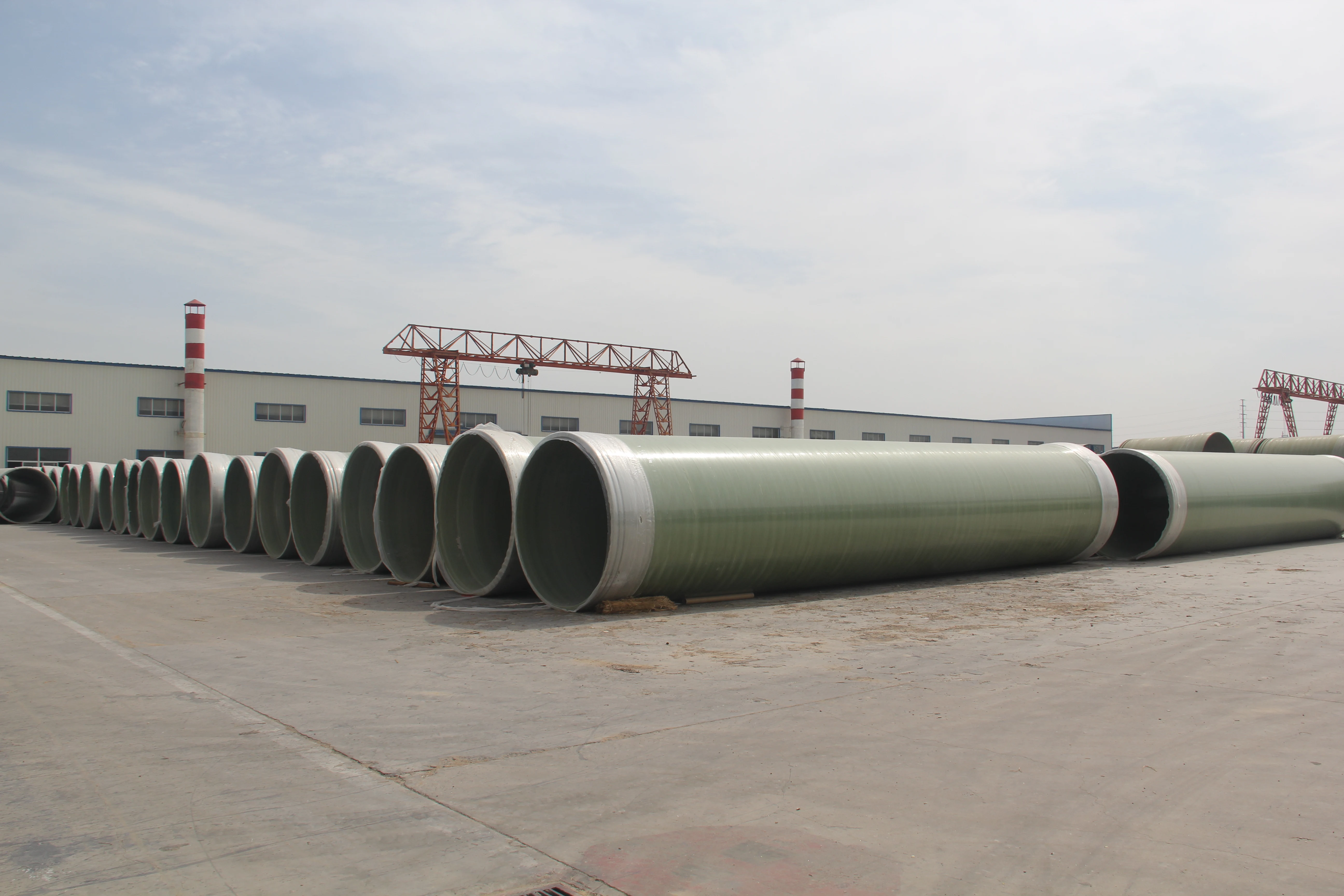 Best price  FRP GRP Chemical sewage treatment pipeline filament winding grp pipe