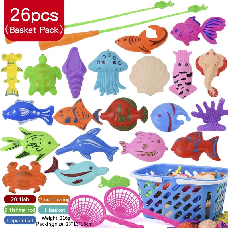Лидер продаж, летняя пляжная детская пластиковая рыболовная удочка, светящаяся рыба, магнитная рыболовная игрушка, игровой набор для детей