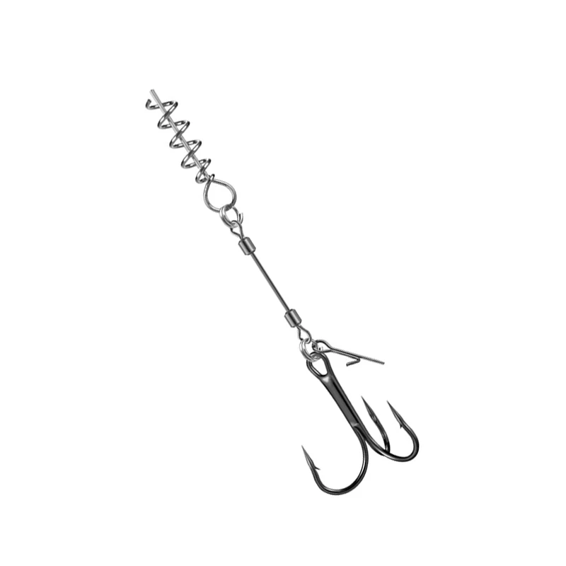 10cm Fishing Treble Stinger Rigs with Spring Snap for Lure Fishing