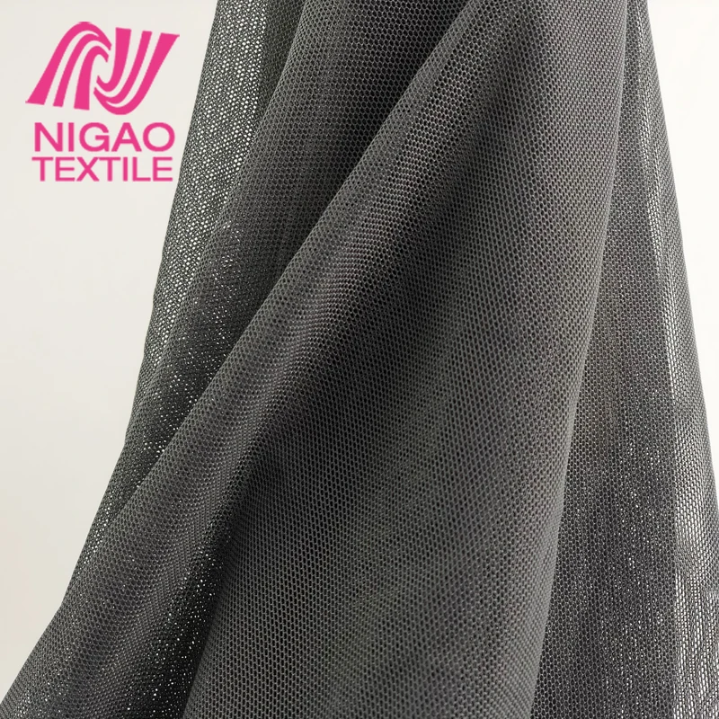 
China factory Textile fabric polyester spandex fabric higt stretch Tulle mesh fabric for Stock 
