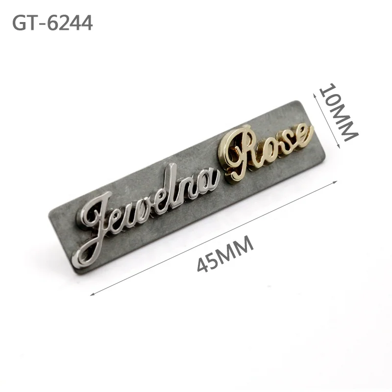 New design Custom Nickel metal letters brand logo for bags,small metal alphabet letters for handbags
