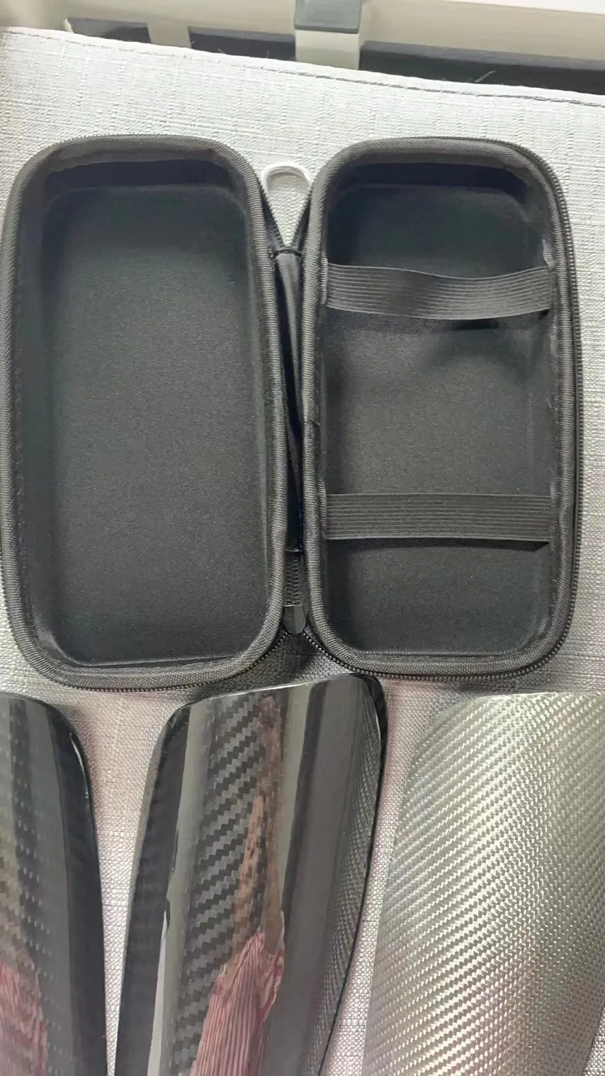 ActEarlier Carbon Fiber Soccer Shin Guards with Portable Carrying Case Ultra Light  Shock Resistance Air Permeating shin pads