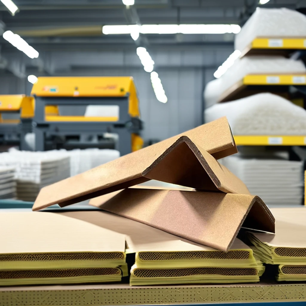 Custom Moistureproof Kraft Paper L Profile Cardboard Paper Corner Edge Protector Puzzle-cut V-boards Edgeboard For Packaging