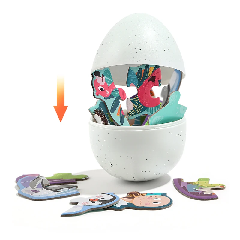 topbright jigsaw puzzle toy for kids 4 different animal alligator puzzles designs level educational toy with egg