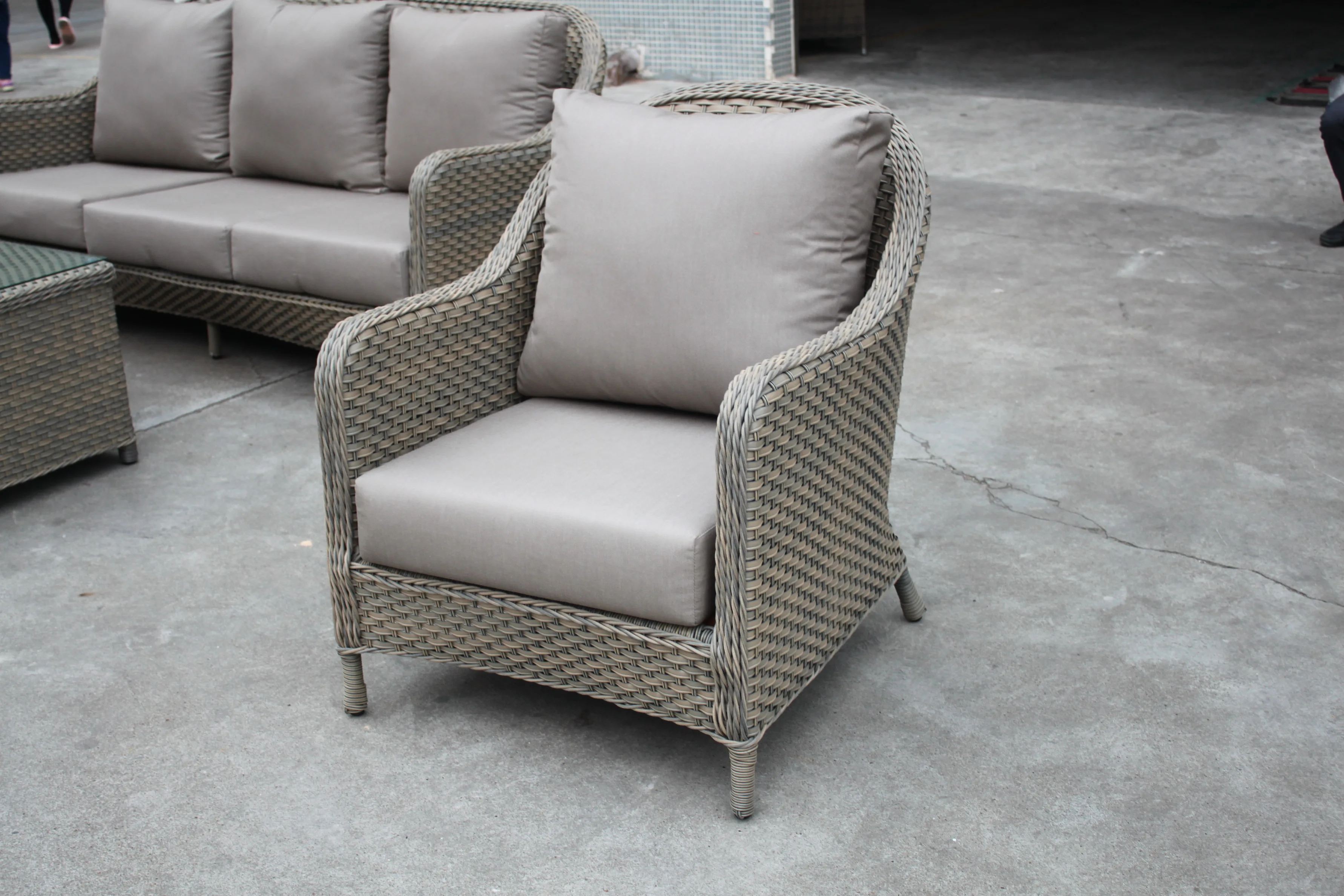 American Style Miami Rattan Wicker Dining Sofa Set Patio Outdoor Garden Furniture