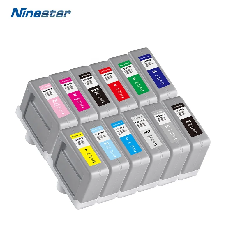 PFI 301 Inkjet PFI-301 100% Compatible Ink Cartridge PFI301 For Canon imagePROGRAF iPF9000 9000S iPF8000 8000S 8100 9100