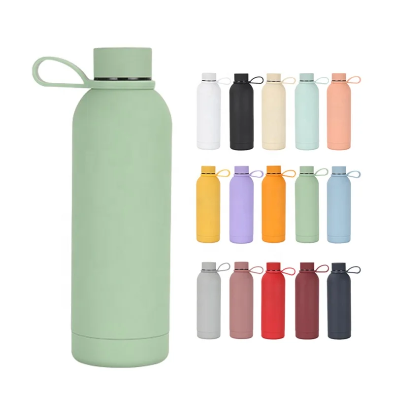 Custom Logo 500ML Double Wall Vacuum Insulated Bottles 350ML/750ML Small Mouth Stainless Steel Insulated Sports Water Bottles
