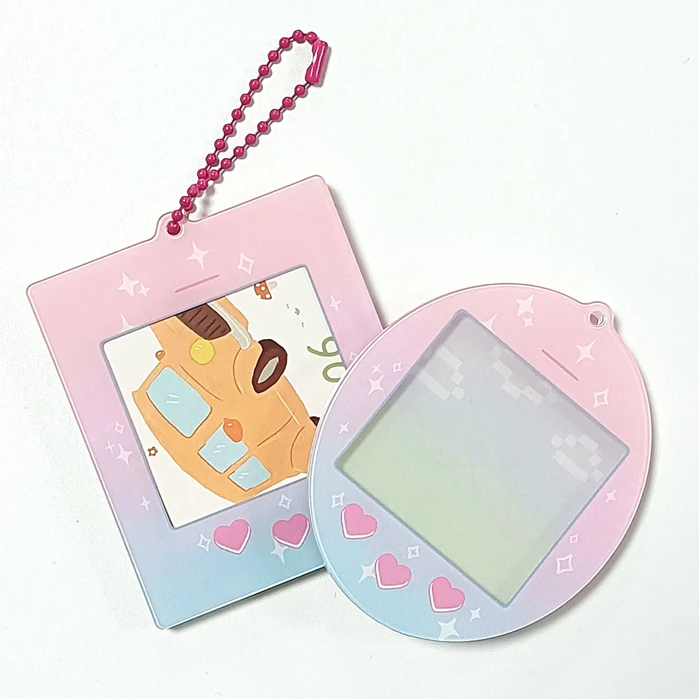 Custom high quality acrylic photo insert keychain photocard holder charms