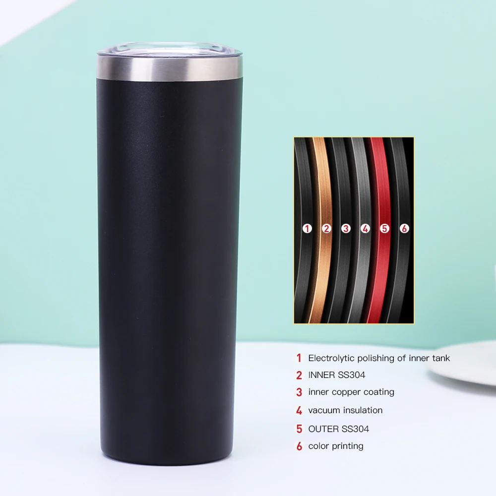 
Reday to Ship 20oz Stainless Steel Tumbler Cups in Bulk Double Wall OEM Sublimation Tumbler For Printing 