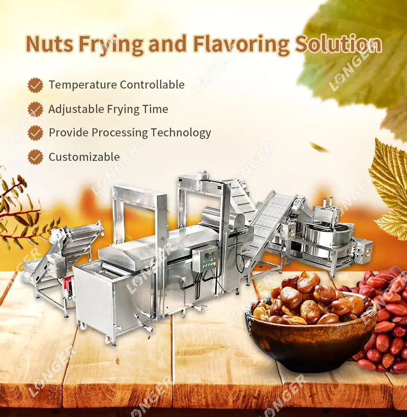 Industrial Continuous Fried Chicken Nugget Cracklings Skin Deep Fryer Line Pork Rinds Frying Machine