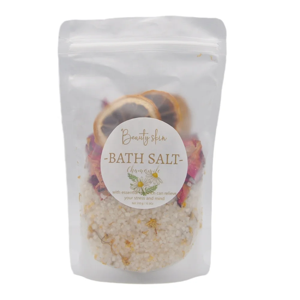 Organic private label aromatherpay bulk crystal natural eco friendly flower body bathsalt bath sea salt