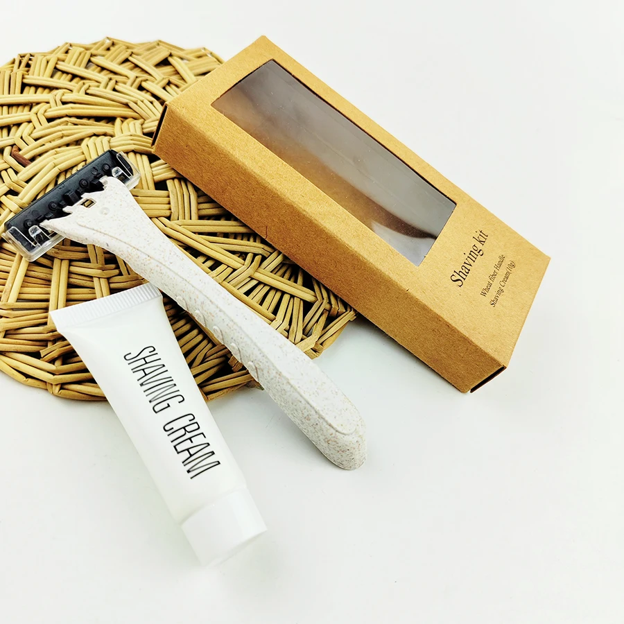 disposable shaving razor with shaving cream for hotel