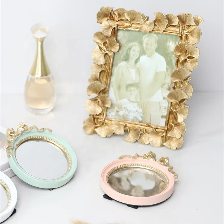 Resin Photo Frame leaves photo frame gold
