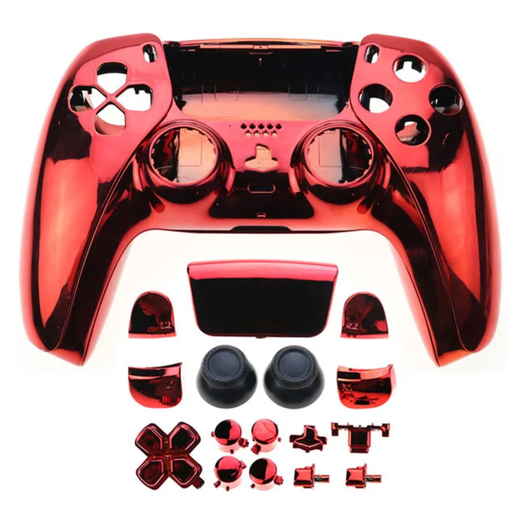For Playstation 5 PS5 Controller Full Set Chrome Housing Case Protective Cover Shell Buttons Mod Kit