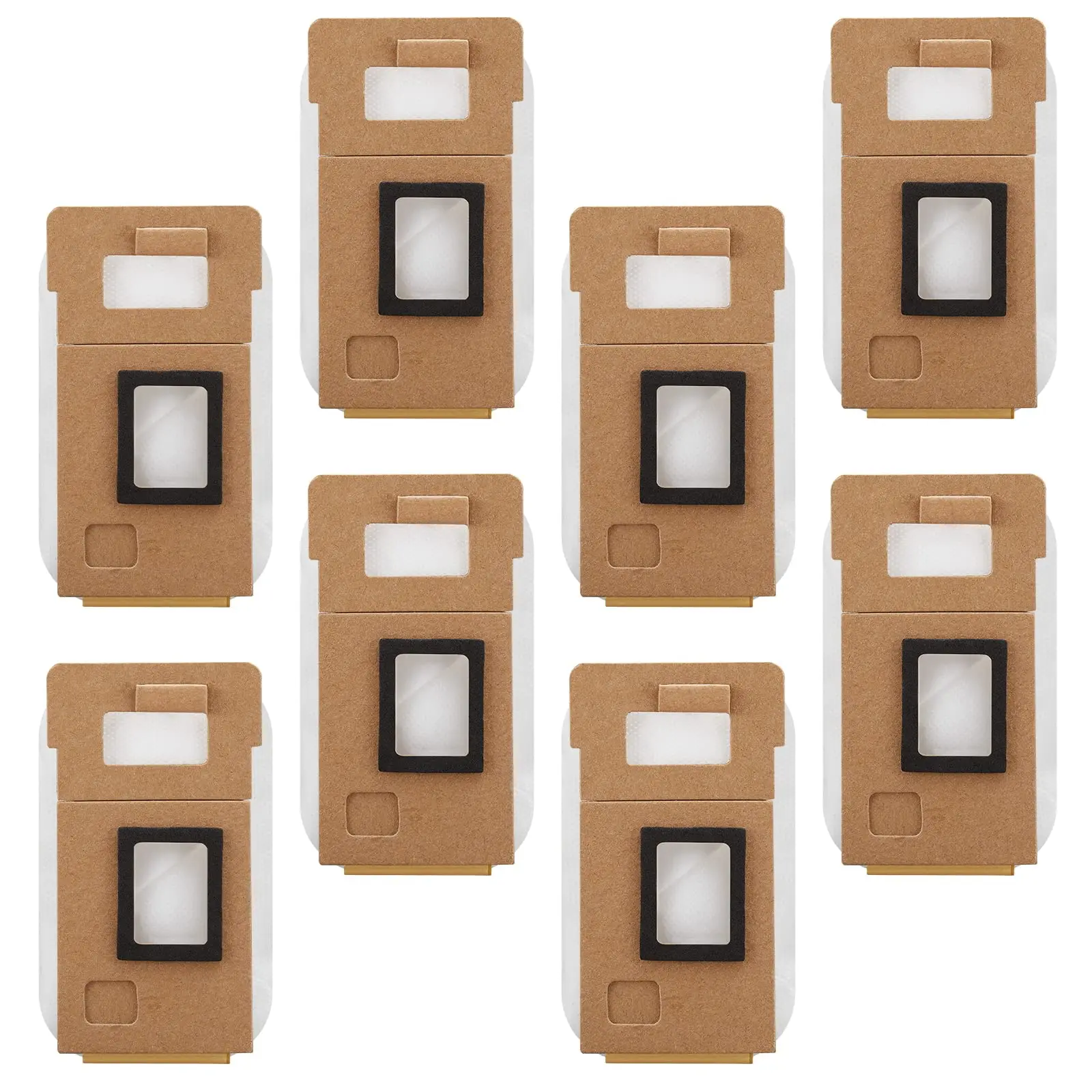 8 Pack Dust Bag For Roborock S7 S7+ Vacuum Cleaner Auto-Empty Dock 3l Replacement Bag For Xiaomi Roborock S7 S7+