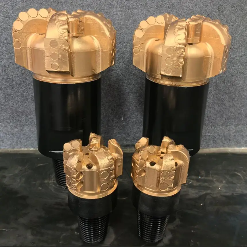 China rotary head drilling diamond rock drill 5 blades water well rig PDC bit