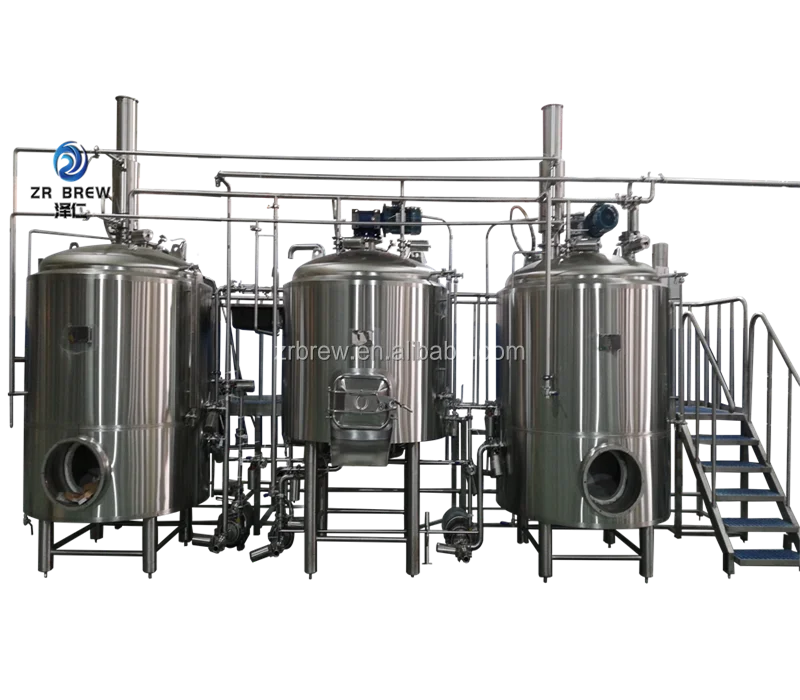 1000L Direct fire beer brewery equipment brewing system with fermenter tanks