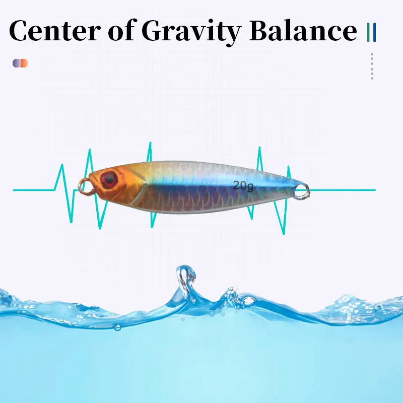Factory Direct 10/15/20g Cast Jig Laser Coating Colorful Hooks Saltwater Fishing Lure Marlin Bream Float Fishing Lead Bait Boat