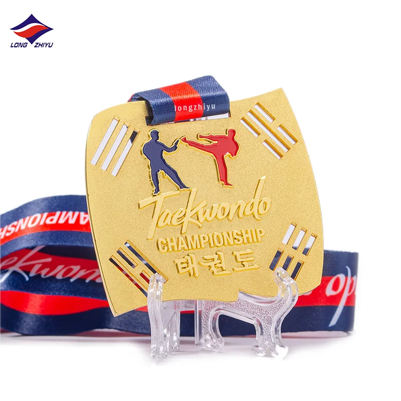 Longzhiyu 16 years medal wrestling judo manufacturer custom lady karate medal wholesale jiu jitsu gold medals