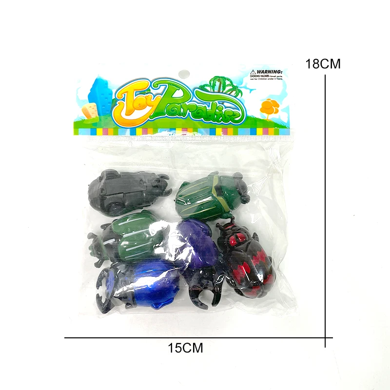 Plastic Toys The Beetles  Finger Insect Cats  Bug Bamboo Wind Up Beetle Toy