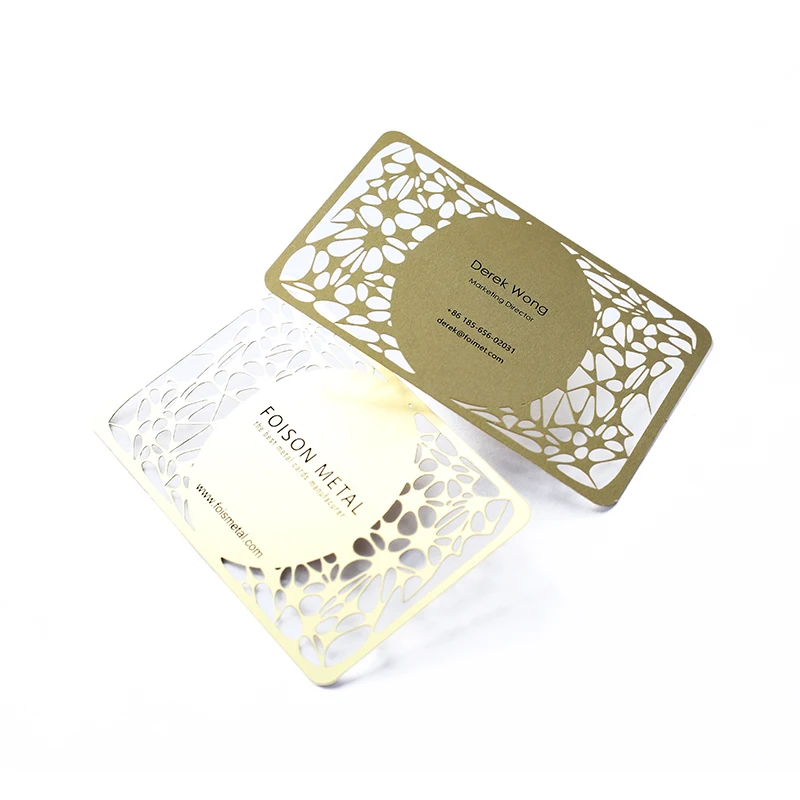 Plating Stainless Steel Business Card High Quality Metal Business Card Printed Metal Anodised Aluminium Cards