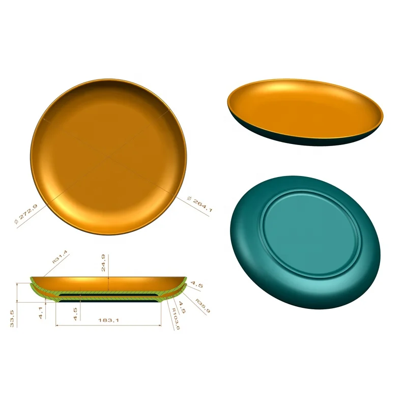 
Custom Melamine Dinner Sets No Retail Customized Shape Party Wedding Fashionable Box Logo Custom Mold 