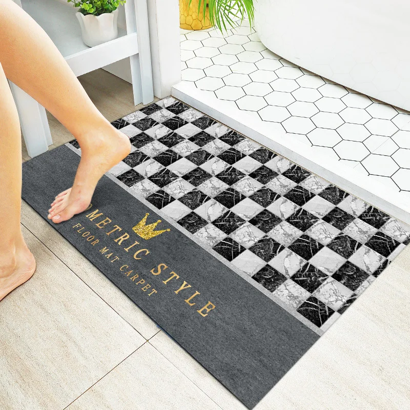 LANDOO Custom Size Skin Non Slip Super Absorbent Floor Mat Bathroom Waterproof Quick Dry Diatomite Bath Mat