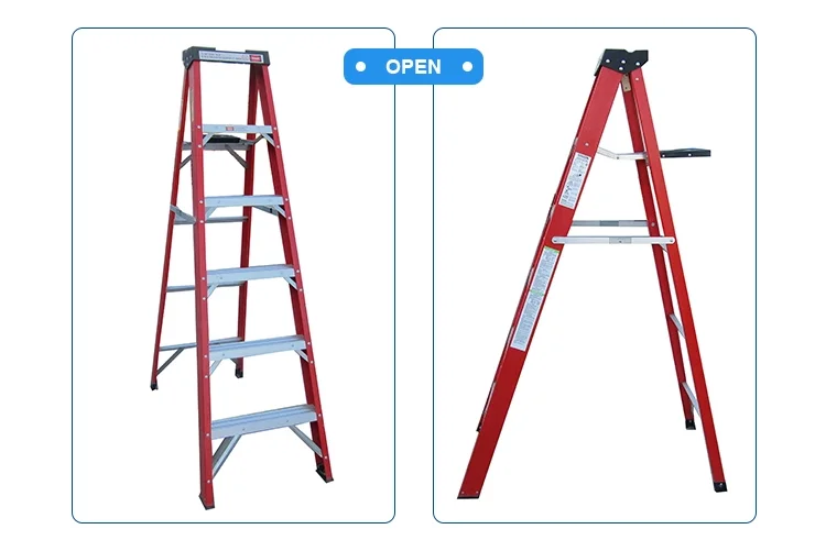 Electricians Platform 7 Tread Fiberglass Fiber Glass Step Ladder