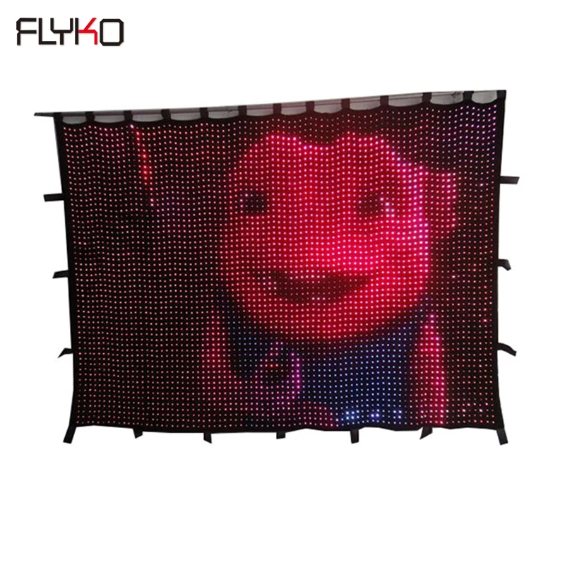 Складной светодиодный дисплей видео экран видение занавес для бара события ночного клуба