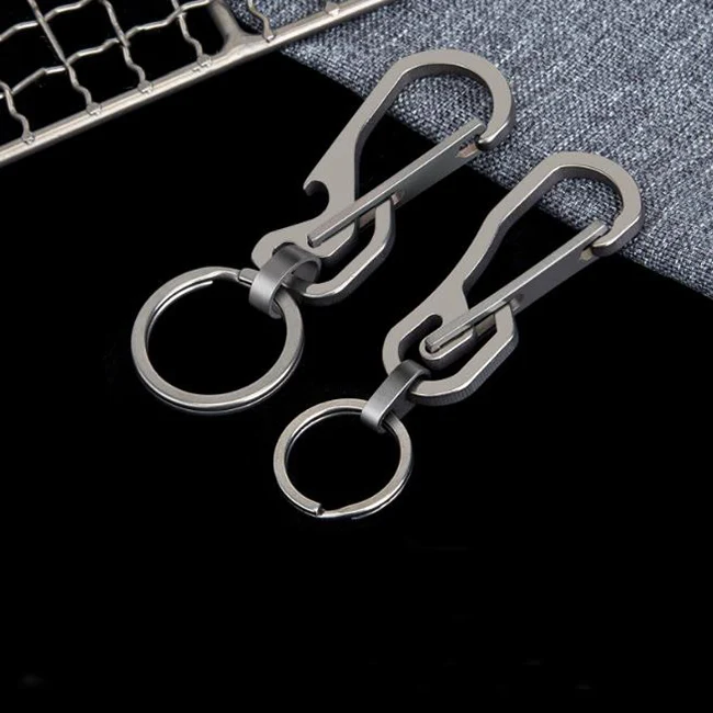 Factory Supply Titanium key Chain Quick Drawing Key Chain Outdoor Carabiner