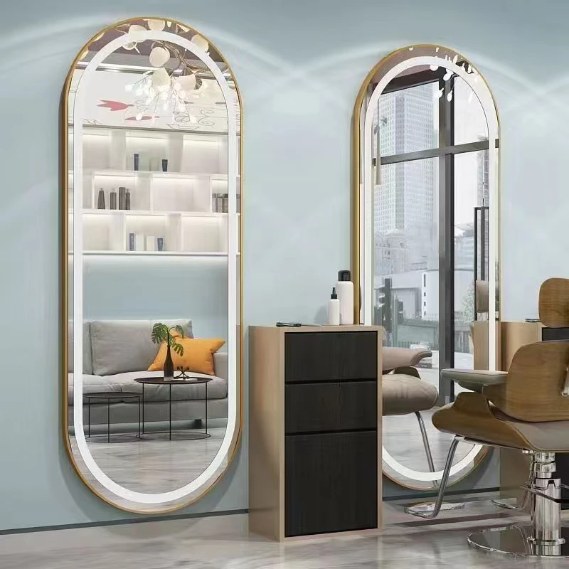 Modern Home Decor LED mirror Wall Smart Aluminum Framed LED Round Rectangle Mirror for Bathroom Vanity Anti-Fog for Salon Hotel