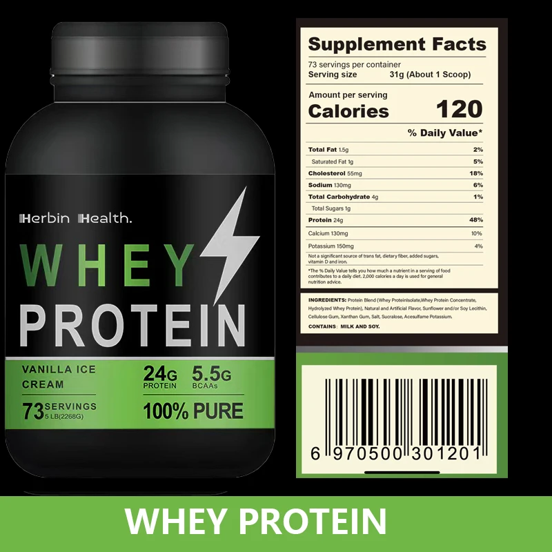 OEM custom supplement Protein Powder 80 bulk isolate concentrate 100% gold standard wholesale Whey Protein