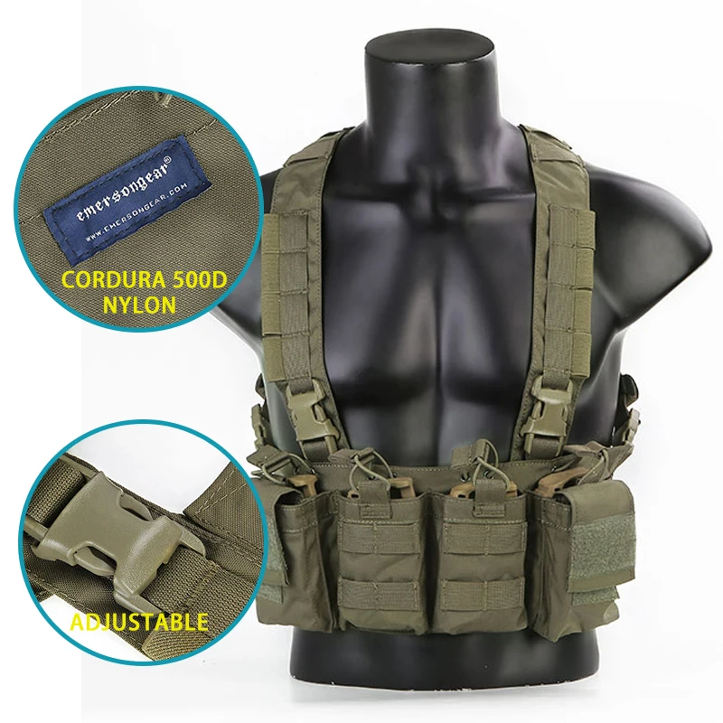 Emersongear пользовательский Multitarn страйкбол Спирит нагрудный Риг бегунки микро Chicom тактический жилет военная облегченная модульная сумка для груди