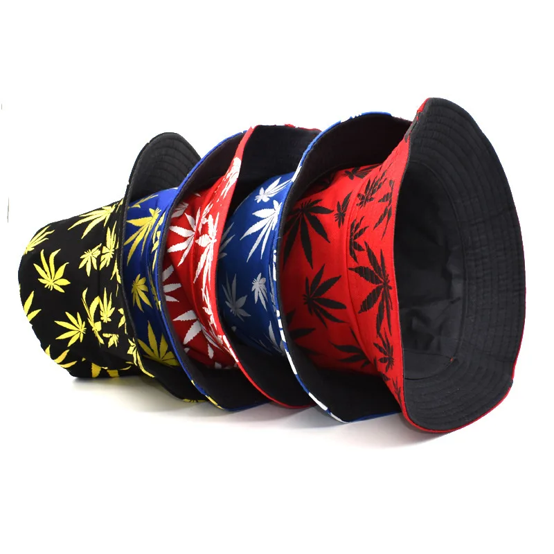 Панама хлопковая унисекс модная пляжная двухсторонняя шапка от солнца в стиле Торонто с принтом кленового листа для путешествий рыбалки