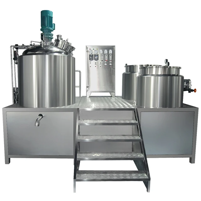 Fixed type high speed homogenizer machine cream  cosmetic emulsifier mixer ointment cream with vacuum system