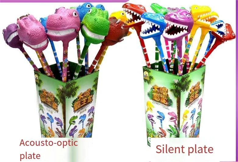 Novelty Kids Candy Toy Big Mouth Dinosaur Big Rex Candy Grabbers Toy With Light And Sound Candy Toy Container