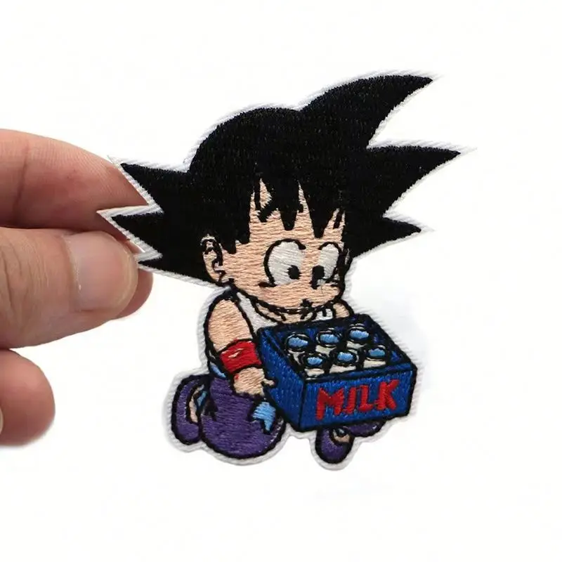 Custom logo Cartoon Embroidery Patch Clothing Bag Hat Accessories Patch dragon  embroidered ball iron on patches