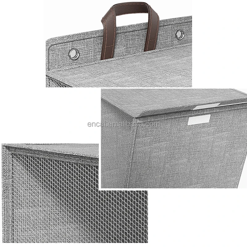 Freestanding Laundry Hamper Collapsible Waterproof Clothes Basket with Easy Carry Long Handle Washing Bag for Clothes Toys